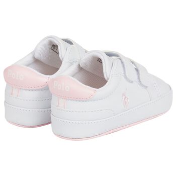 Baby Girls White Logo Trainers