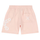Girls Pink Logo Shorts, 1, hi-res