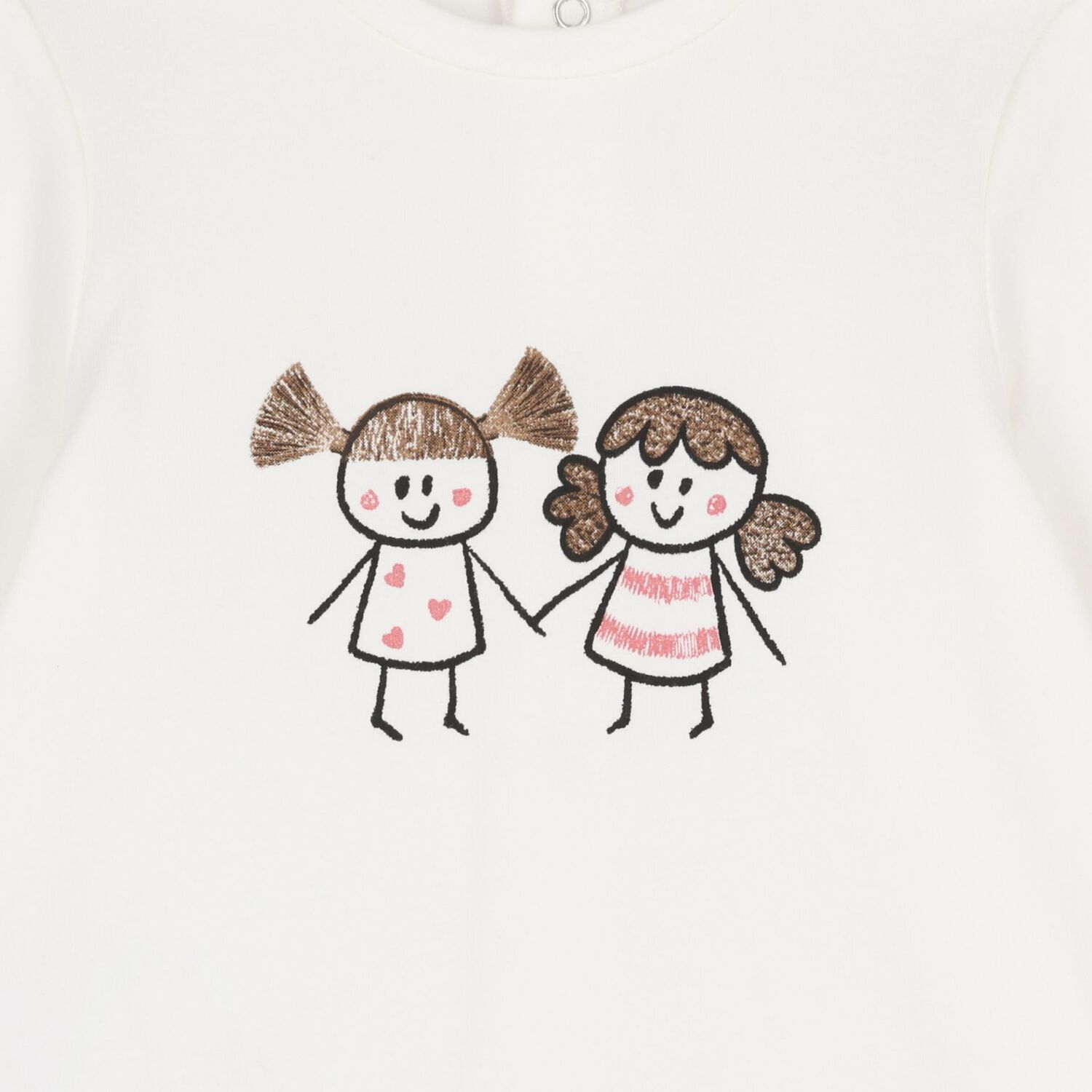 Baby Girls Ivory & Pink 3 Piece Tracksuit, 1, hi-res