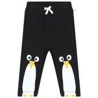 Younger Boys Black Penguin Joggers, 1, hi-res