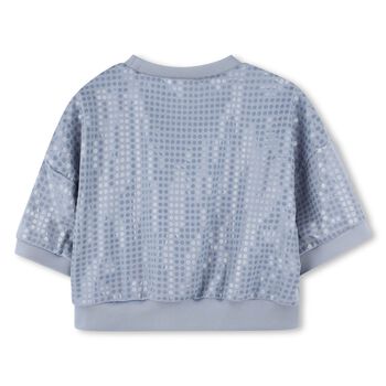 Girls Blue Sequin Sweatshirt