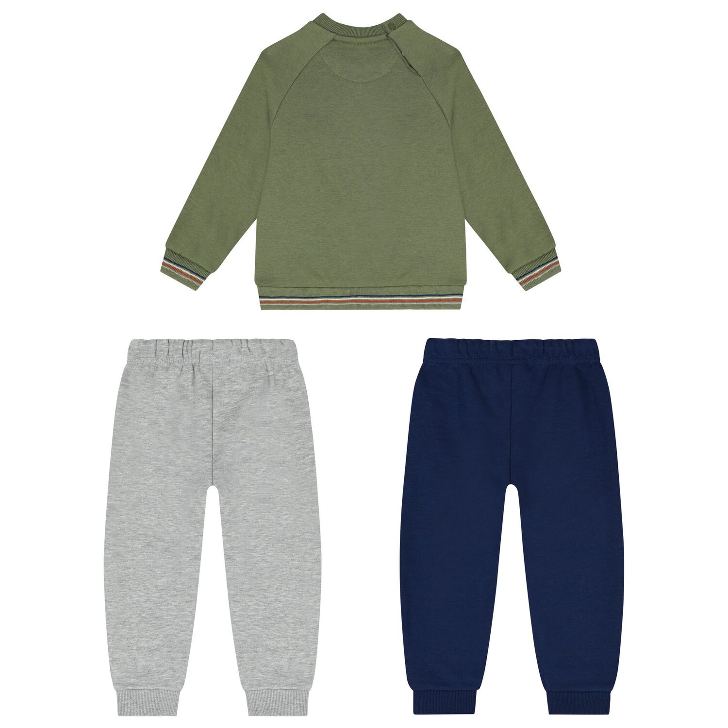 Younger Boys Green, Blue & Grey 3-Piece Tracksuit, 1, hi-res image number null