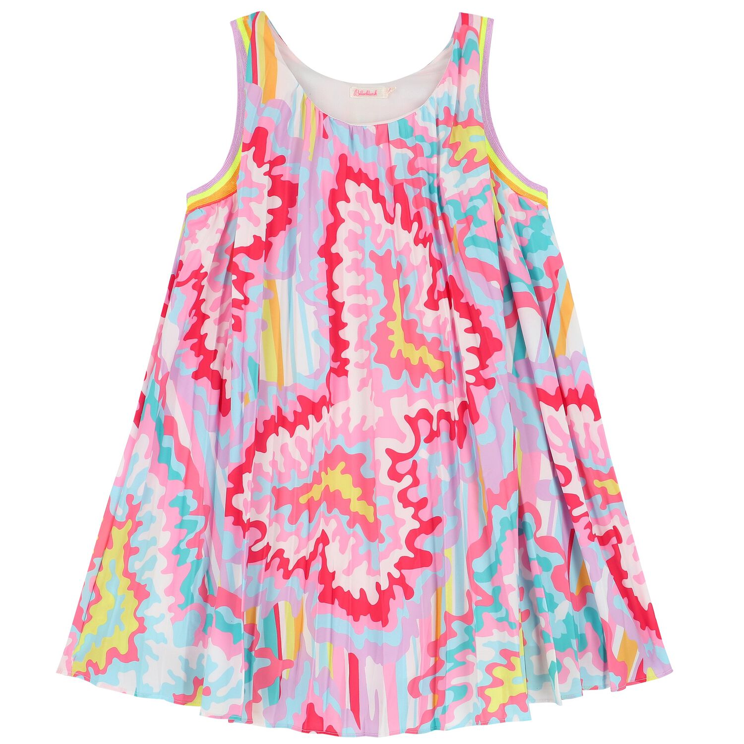 Girls Multi-Coloured Abstract Dress, 1, hi-res image number null