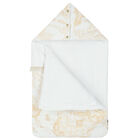 Girls White & Beige Geo Map Baby Nest, 1, hi-res