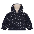 Younger Girls Ivory & Navy Blue Floral Tracksuit Set, 2, hi-res
