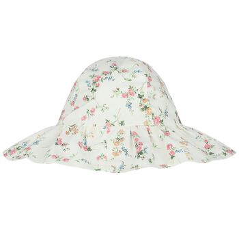 Baby Girls Ivory Liberty Print Floral Hat