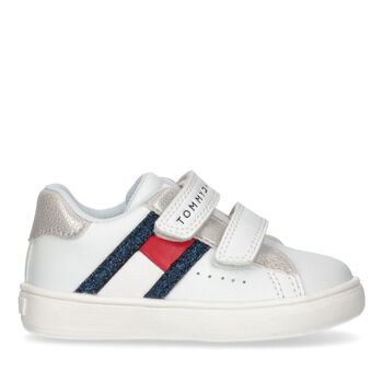 Boys White Logo Trainers