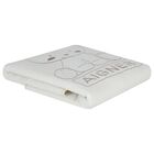 White & Beige Teddy Bear Logo Baby Blanket, 1, hi-res