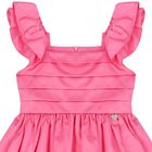 Girls Pink Flared Dress, 1, hi-res