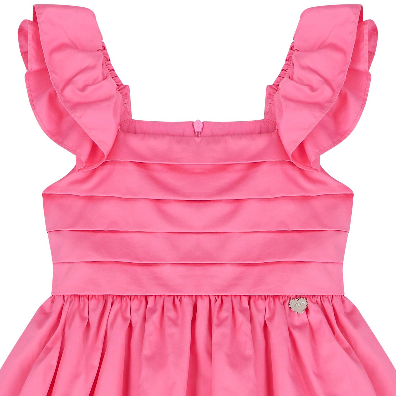Girls Pink Flared Dress, 1, hi-res