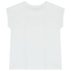 Girls White Logo T-Shirt, 1, hi-res