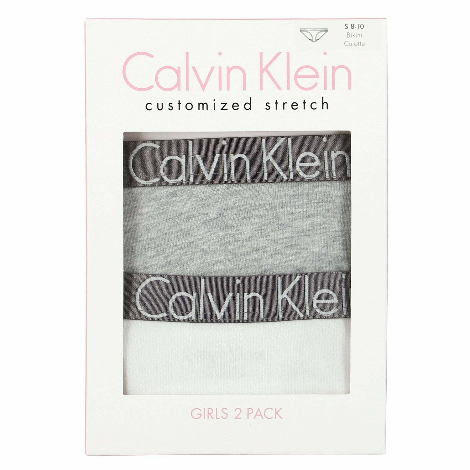 Girls Grey & White Bikini (2 Pack), 1, hi-res