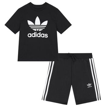 Black & White Logo Shorts Set