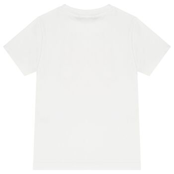 Girls White & Pink Logo T-Shirt