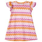 Girls Pink, Purple & Orange Knitted Zigzag Dress, 2, hi-res