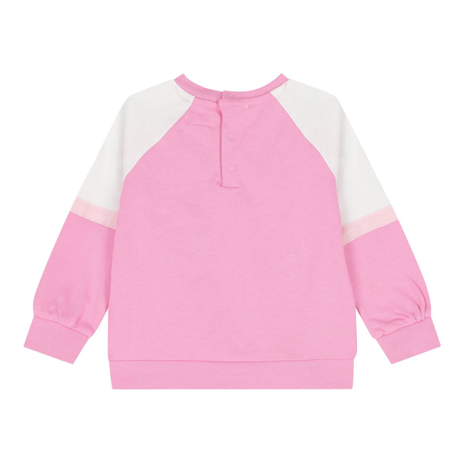 Baby Girls Pink & White Tracksuit, 1, hi-res