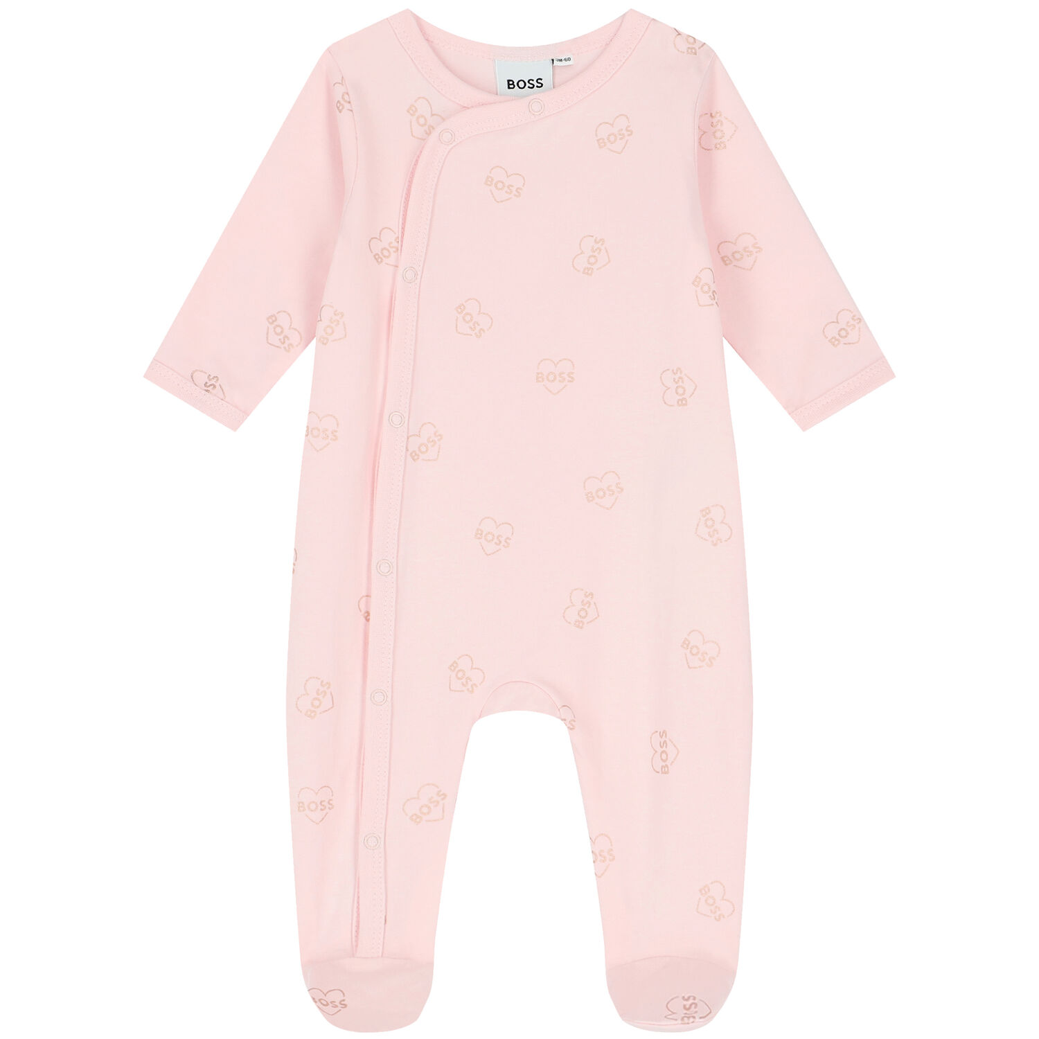 Baby Girls Pink Logo & Heart Babygrow Gift Set, 1, hi-res image number null