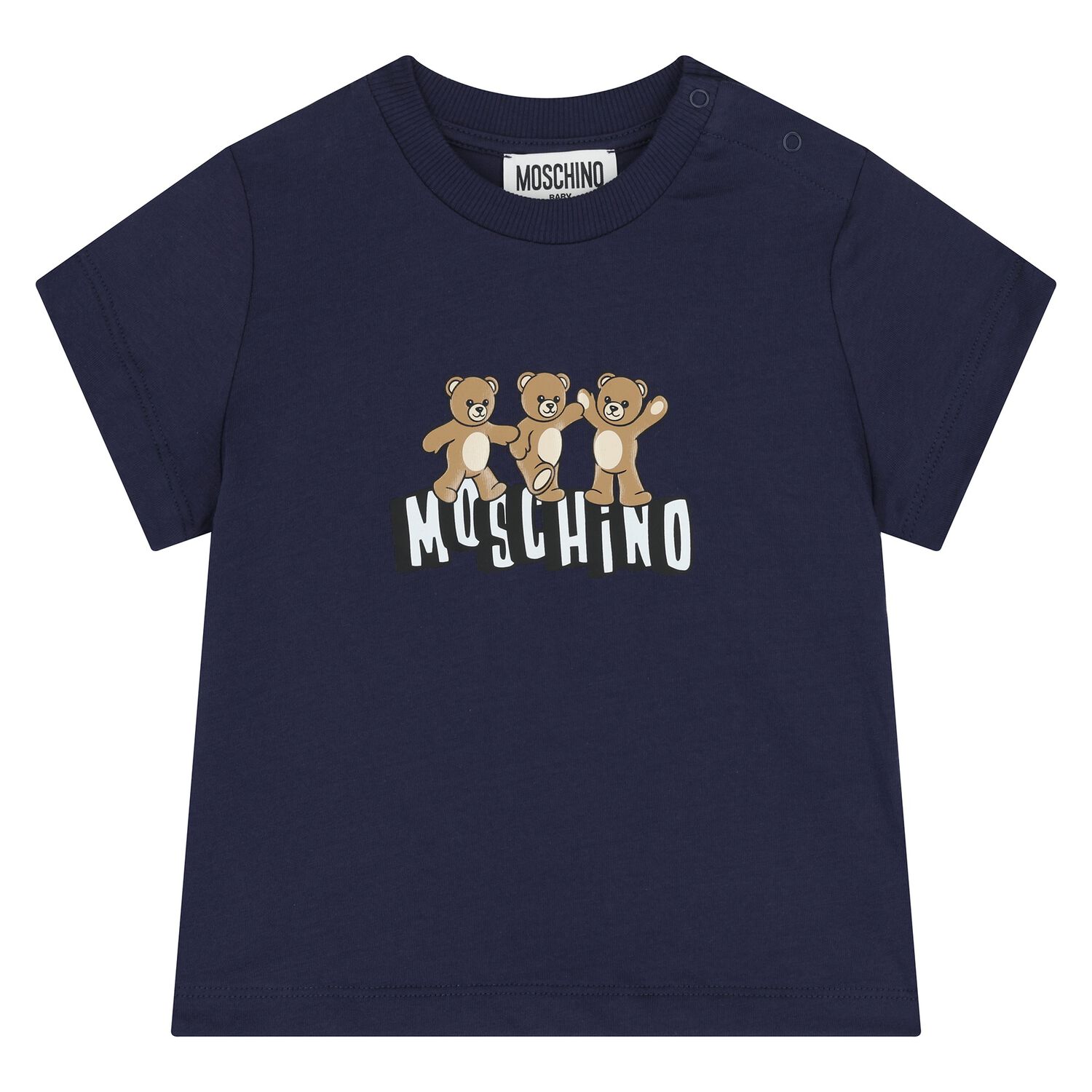 Younger Navy Blue Teddy Bear Logo T-Shirt, 3, hi-res