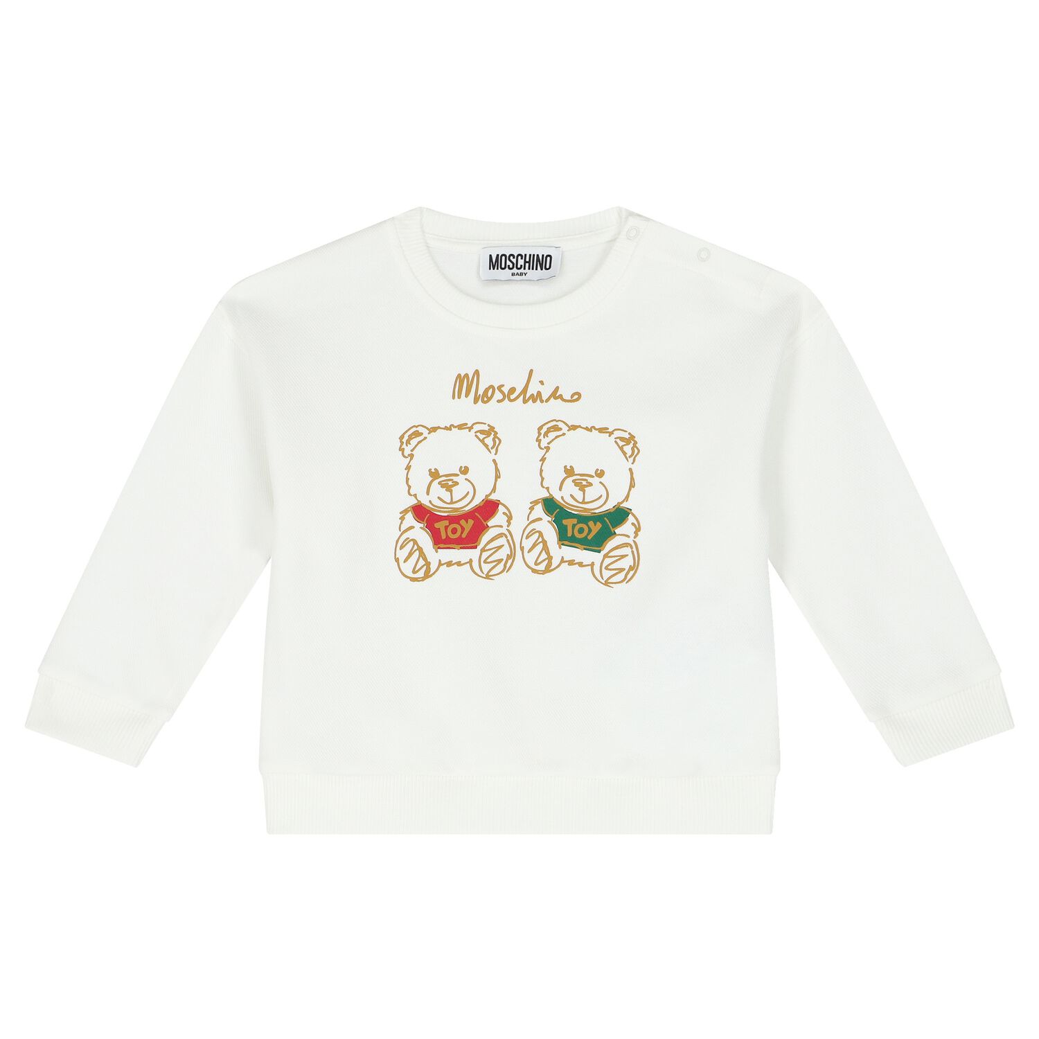 Ivory Teddy Bear Logo Sweatshirt, 1, hi-res image number null