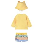 Baby Boys Yellow Swim Shorts Set, 1, hi-res