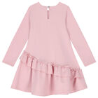 Girls Pink Floral Dress, 1, hi-res