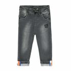 Younger Boys Black Logo Jeans, 1, hi-res