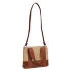 Girls Beige Logo HandBag, 1, hi-res