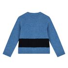Younger Boys Blue Logo Cardigan, 1, hi-res