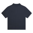 Boys Navy Blue Logo Polo Shirt, 2, hi-res