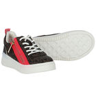 Girls Brown Logo Trainers, 1, hi-res