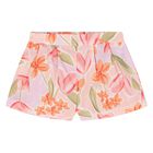 Younger Girls Ivory & Lilac Floral Shorts Set, 1, hi-res