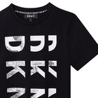 Boys Black Logo T-Shirt, 1, hi-res