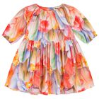 Girls Multi-Coloured Floral Dress, 1, hi-res