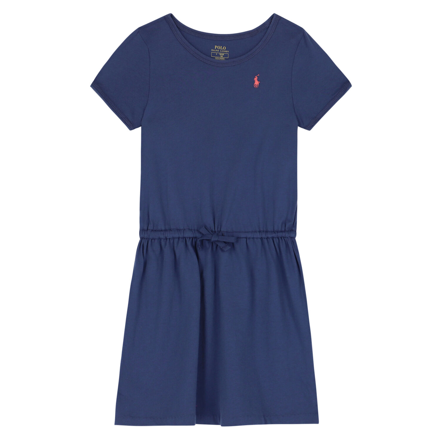 Girls Navy Logo Dress, 2, hi-res