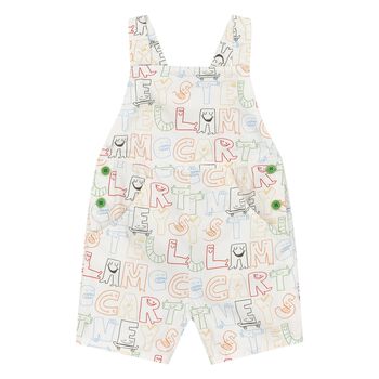 Younger Boys Ivory Cotton Dungaree