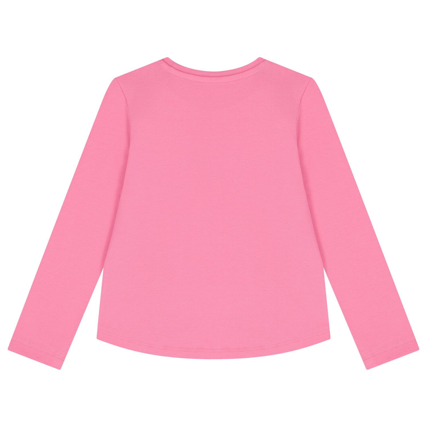 Girls Pink Logo Long Sleeve Top, 3, hi-res image number null