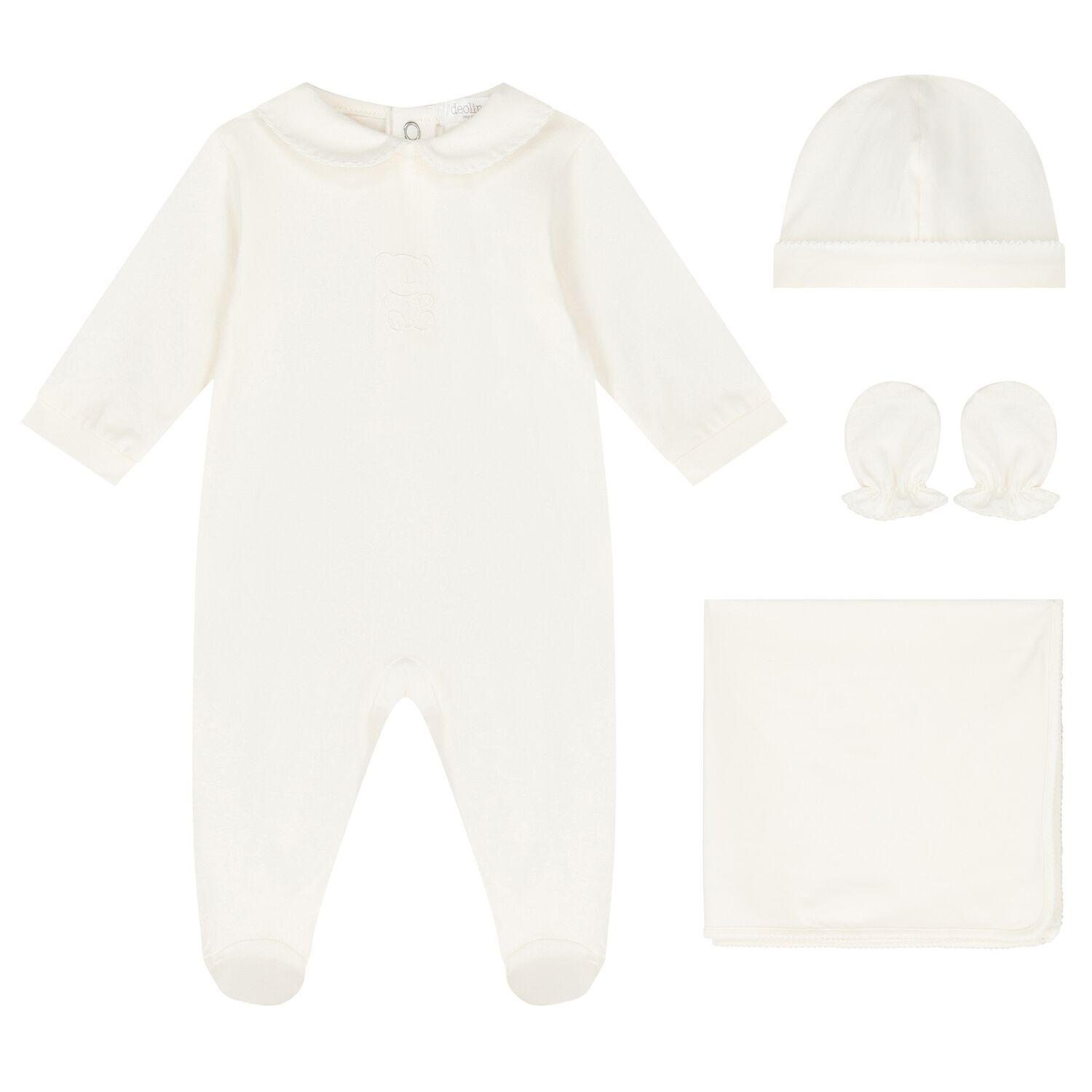 Ivory Teddy Bear Babygrow Gift Set, 2, hi-res image number null