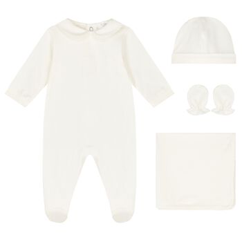 Ivory Teddy Bear Babygrow Gift Set