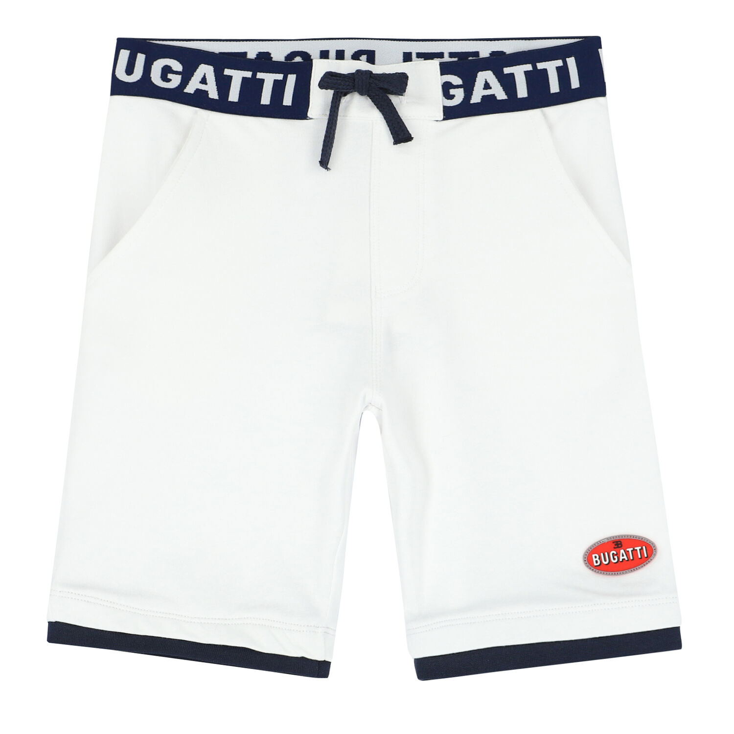 Boys White Logo Shorts, 2, hi-res