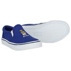 Boys Blue Polo Bear Slip-On Trainers, 1, hi-res