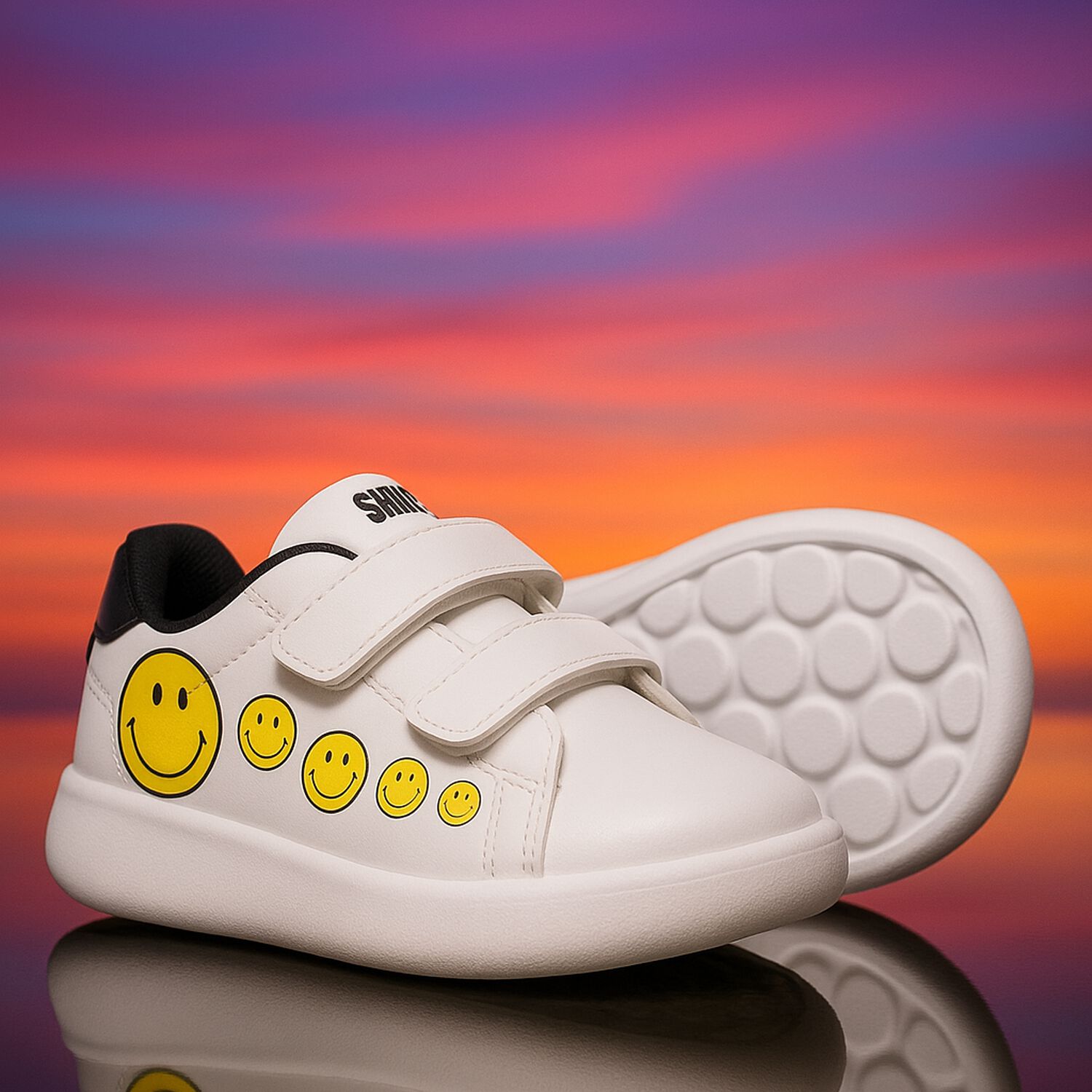 White Advantage Smiley World Trainers, 1, hi-res