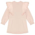 Girls Pink Logo Flower Dress, 1, hi-res