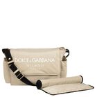 Beige & White Logo Baby Changing Bag, 2, hi-res