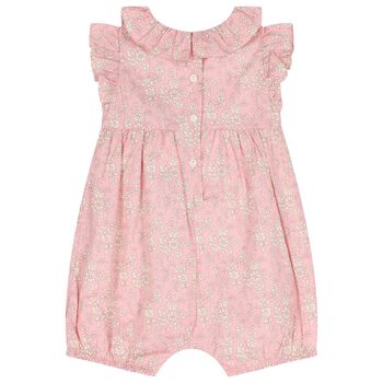 Baby Girls Pink Floral Romper