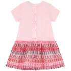 Younger Girls Pink Logo Dress, 1, hi-res