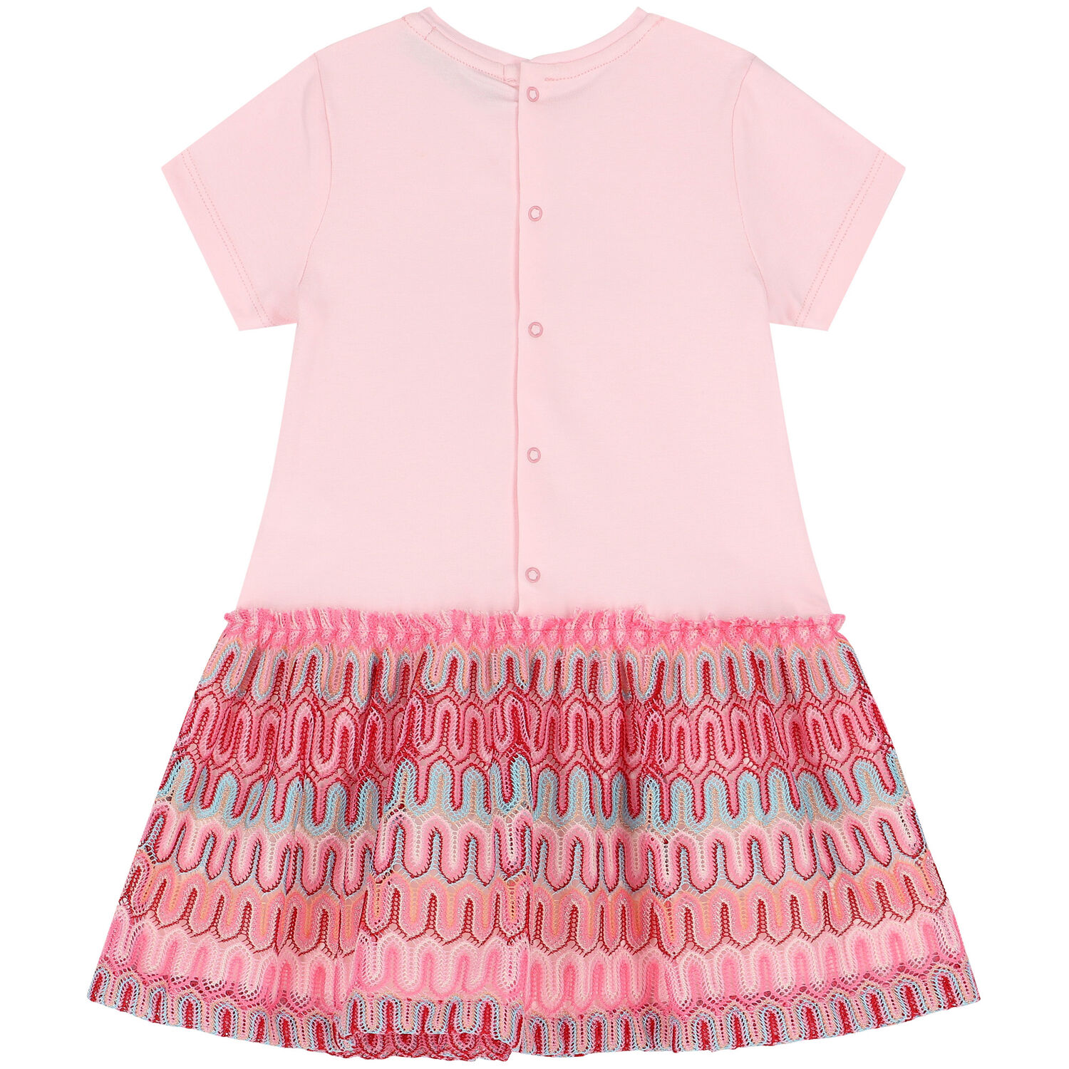 Younger Girls Pink Logo Dress, 1, hi-res