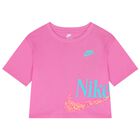 Girls Pink & Orange Logo Shorts Set, 1, hi-res