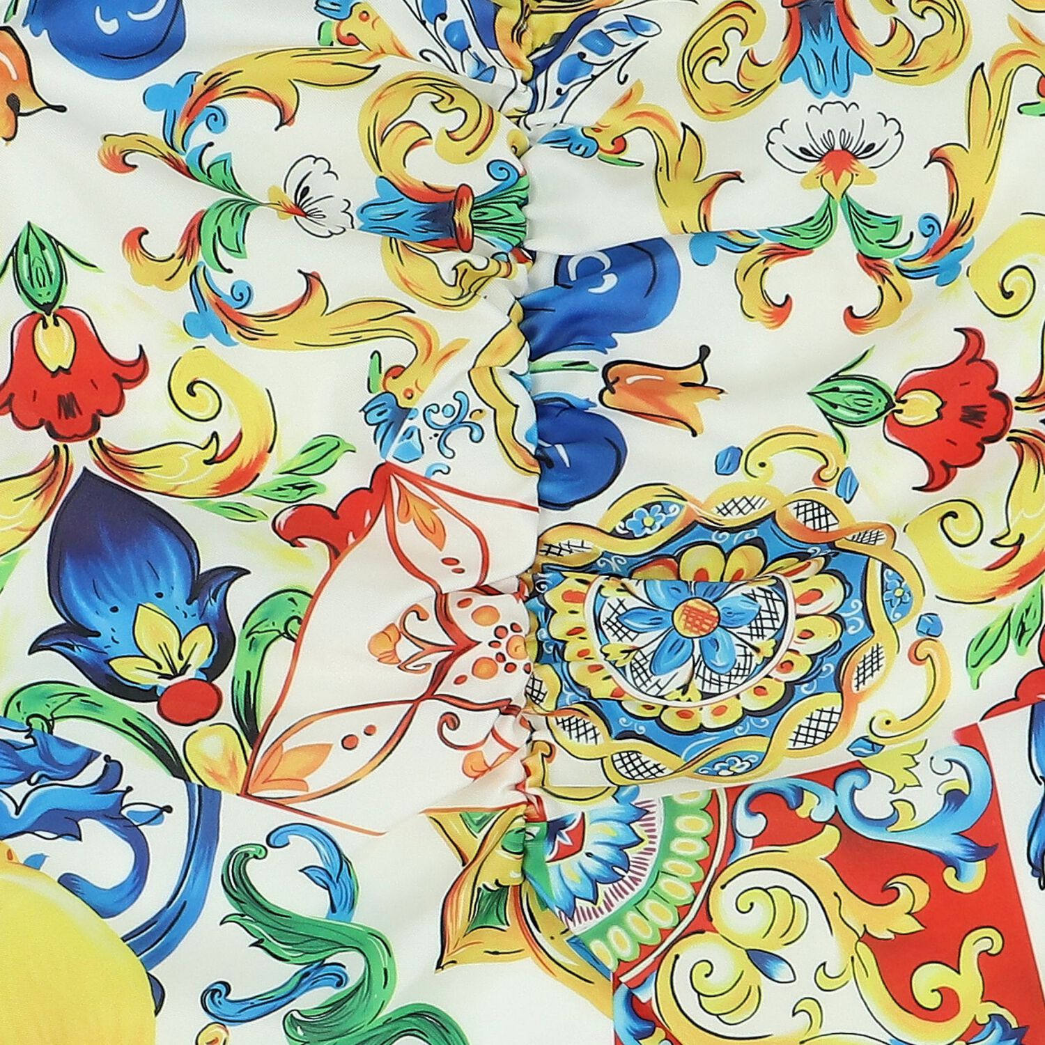 Girls Multi-Coloured Abstract Swimsuit, 1, hi-res