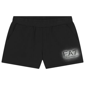 Girls Black Logo Shorts