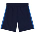 Navy Blue Trefoil Logo Shorts, 1, hi-res